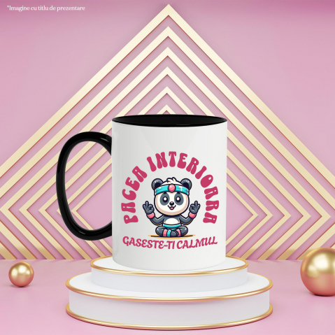 Cana Personalizata Urs Panda în Poziție de Yoga – Relaxare, Sport și Mindfulness [2]