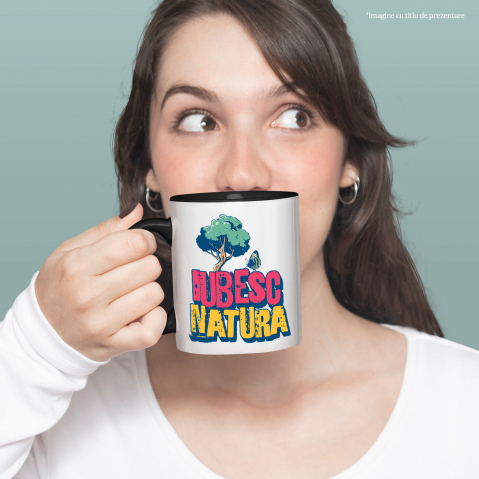 Cana Personalizata "Iubesc Natura – Copac Verde și Fluturi Colorați, Hobby Natural" [1]