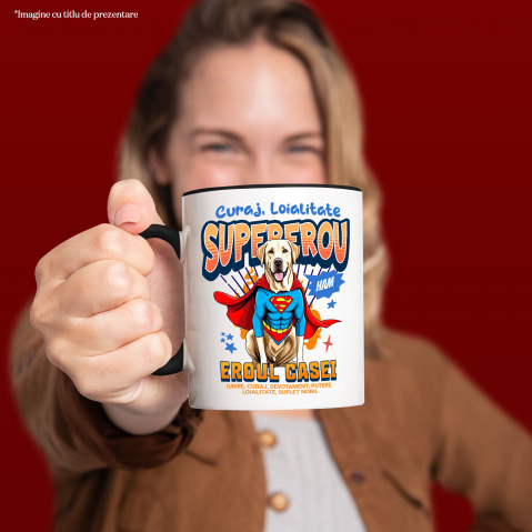 Cana Personalizata Labrador în Costum de Superman – Produse Personalizate pentru Familie și Copii [1]