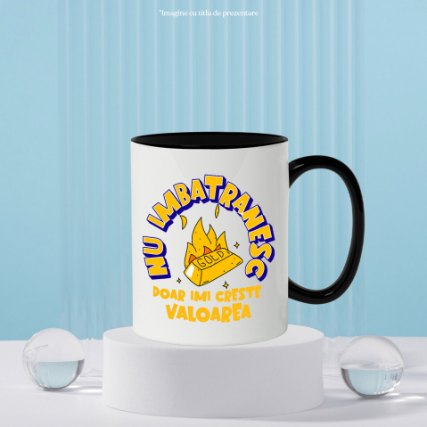 Cana Personalizata Lingou de Aur „Nu Îmbătrânesc, Doar Îmi Crește Valoarea” – Cadou Haios pentru Tati și Prieteni [2]