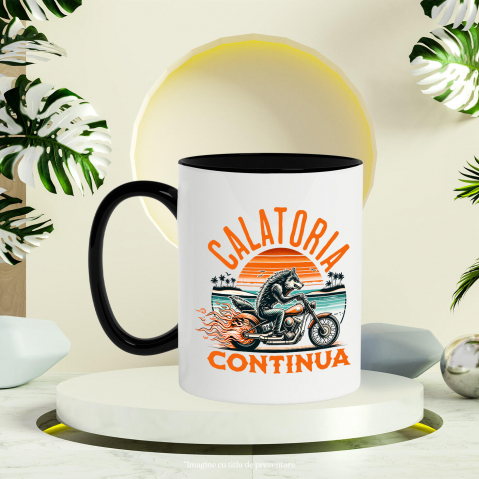 Cana Personalizata Lup Furios pe Motocicletă Puternică – Aventură și Adrenalină [2]