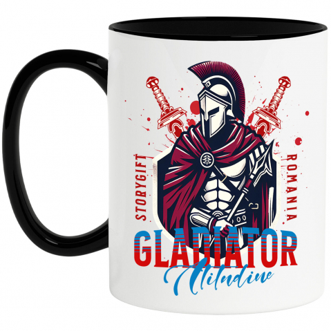Razboinic - Cana Personalizata Cadouri personalizate – Războinic cu armură de fier și atitudine de gladiator
