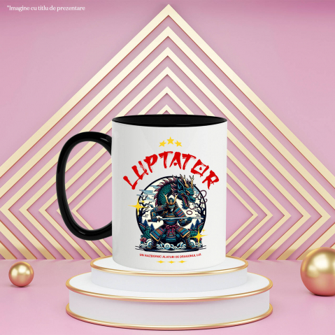 Cana Personalizata Cadouri personalizate – Războinic cu armură și dragon imens din cultura chineză [2]