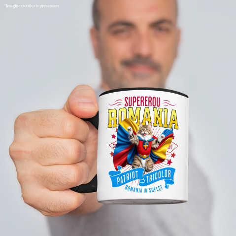 Cana Personalizata Pisică Maine Coon În Costum de Căpitan România - Cadouri Personalizate pentru Familie și Prieteni [1]