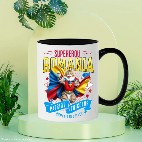 Cana Personalizata Pisică Maine Coon În Costum de Căpitan România - Cadouri Personalizate pentru Familie și Prieteni [2]