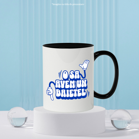 Cana Personalizata Mickey Mouse Anunț Sarcină Băiețel | Cadou Personalizat Familie [2]