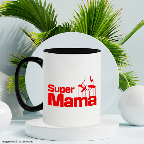 Cana Personalizata "Super Mama – Femeie Puternică – Cadouri Personalizate Marionetă și Papuși" [2]