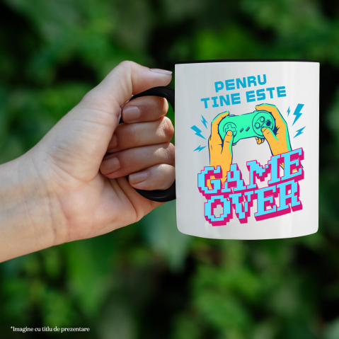 Cana Personalizata Game Over - Maneta Jocuri Video în Mâini - Cadou Personalizat Gaming [1]