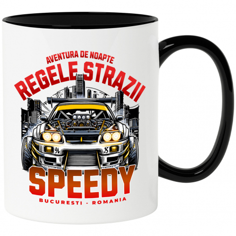 Masini - Cana Personalizata Tricou Regele Curse Ilegale – Mașină Fără Capotă pentru Fanii Motorsportului