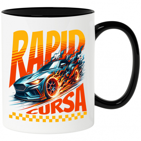 Masini - Cana Personalizata Tricou Mașină Sport în Flăcări – Cadou Perfect pentru Pasionații de Viteză