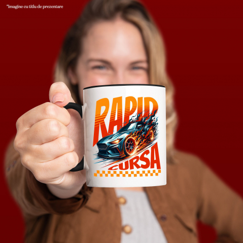 Cana Personalizata Tricou Mașină Sport în Flăcări – Cadou Perfect pentru Pasionații de Viteză [1]