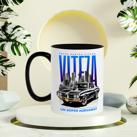 Cana Personalizata Mașină Vintage Neagră – Eleganță și Rafinament Urban [2]