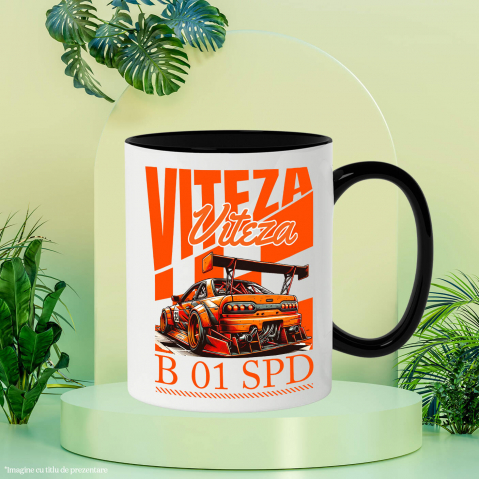 Cana Personalizata Mașină Portocalie De Curse – Numărul 32, Motor Puternic și Viteză Extremă [2]