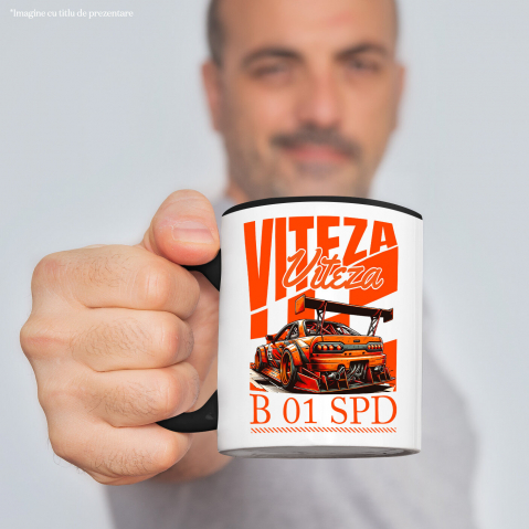 Cana Personalizata Mașină Portocalie De Curse – Numărul 32, Motor Puternic și Viteză Extremă [1]