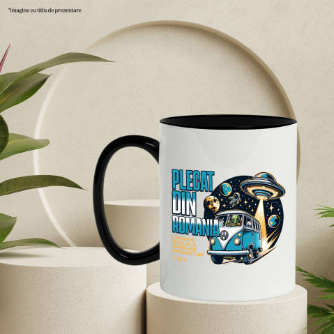 Cana Personalizata Mașină Vintage Pe Lună – Aventură Cosmică Cu Extratereștri Și Astronauți [2]