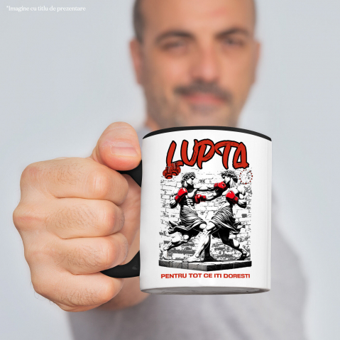 Cana Personalizata Meci de Box Între Statui – Design Stil Grecesc pentru Cadouri Personalizate [1]