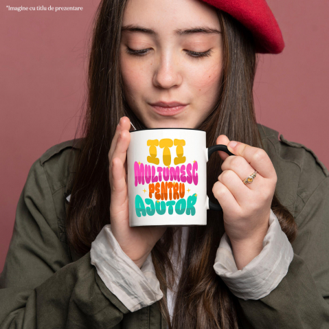 Cana Personalizata Stele Strălucitoare Multicolore – „Îți Mulțumesc pentru Ajutor” – Cadou Personalizat pentru Familie, Tati, Copii, Prieteni [1]