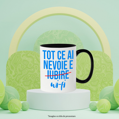 Cana Personalizata Mesaj Haios pentru Iubitorii de Internet – Cadouri Personalizate cu Umor despre Wi-Fi și Iubire [2]