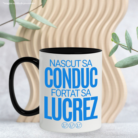 Cana Personalizata Mesaj Haios Sad Face – Design Amuzant pentru Iubitorii de Mașini [2]