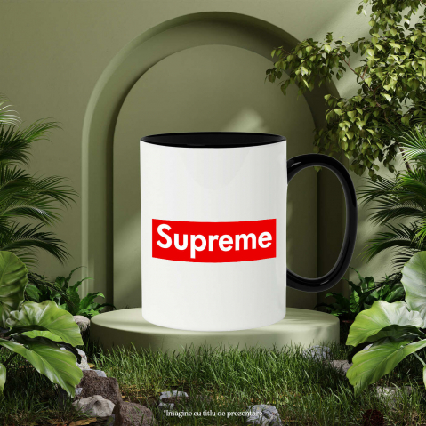 Cana Personalizata Lux Fashion Trend Supreme - Stil Elegant cu Mesaj Puternic în Roșu [2]