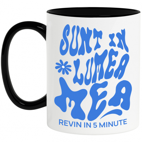 Cana Personalizata „Sunt în lumea mea, revin în 5 minute” - Mesaj Relaxant și Cadou Personalizat