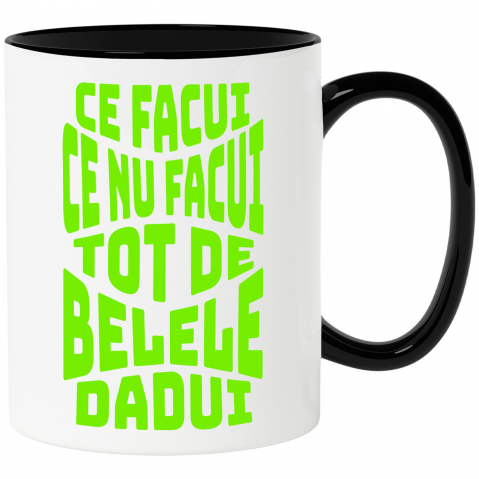 Amuzante - Cana Personalizata Mesaj Oltean Amuzant – Iluzie Optică și Glume Personalizate pentru Tati și Prieteni