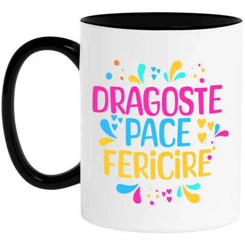 Citate - Cana Personalizata Dagste Pace Fericire – Tricou Personalizat cu Mesaj Inspirațional Colorat