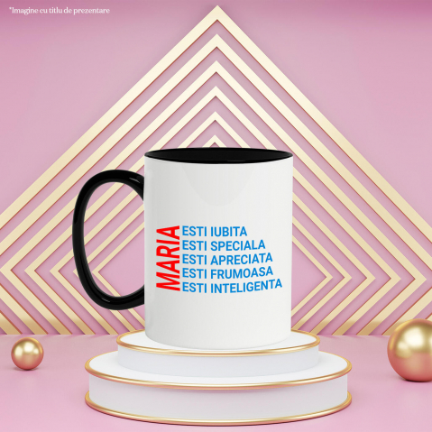 Cana Personalizata Mesaj Romantic de Valentine's Day pentru Maria | Cadou Iubire Specială [2]