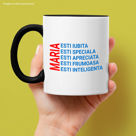 Cana Personalizata Mesaj Romantic de Valentine's Day pentru Maria | Cadou Iubire Specială [1]