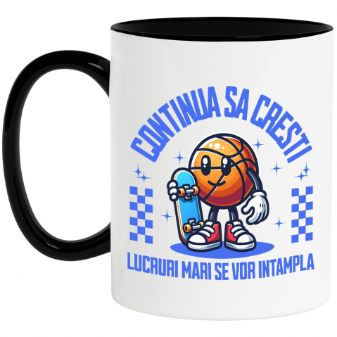 Cani Personalizate - Cana Personalizata Minge Baschet, Teniși și Skateboard Personalizate – Cadou Sportiv Motivațional