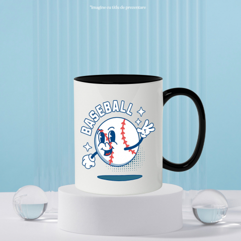 Cana Personalizata Minge de Baseball Animată – Design Sportiv și Motivațional [2]