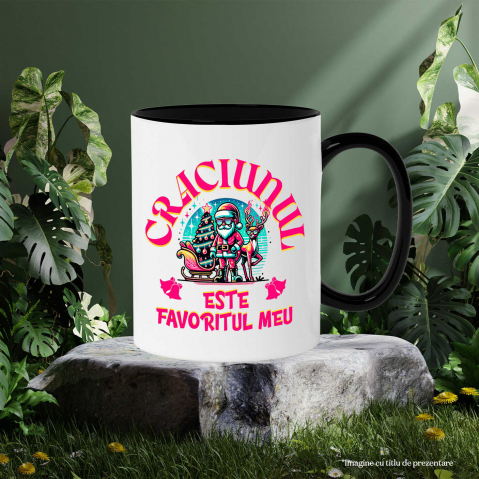 Cana Personalizata Tricou Personalizat Moș Crăciun Cool – Cadou Amuzant de Crăciun pentru Familie [2]