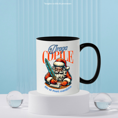 Cana Personalizata Tricou Personalizat Crăciun – Moș Crăciun cu Listă și Mesaj Amuzant [2]