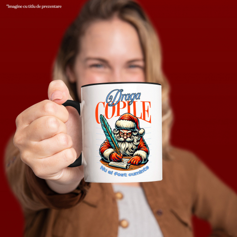 Cana Personalizata Tricou Personalizat Crăciun – Moș Crăciun cu Listă și Mesaj Amuzant [1]