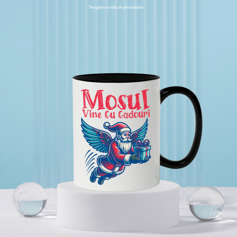 Cana Personalizata Moș Crăciun Cu Aripi De Înger - Cadouri Colorate De Crăciun [2]