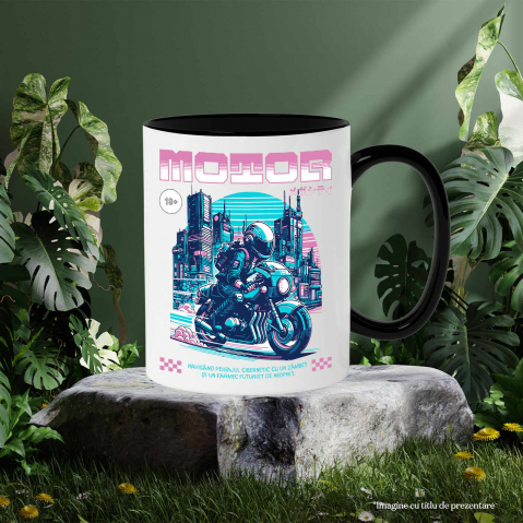 Cana Personalizata Motociclist Viteză Noaptea în Orașul Tokyo – Design Urban și Vibrant [2]