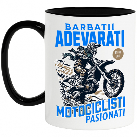 Motociclete - Cana Personalizata Motociclist de Curse cu Cască și Eșarfă – Design pentru Pasionați