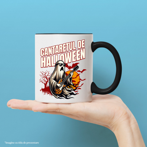 Cana Personalizata Mumie cu Chitară și Ochelari de Soare | Cântărețul De Halloween | Cadou Personalizat pentru Copii și Familie [1]