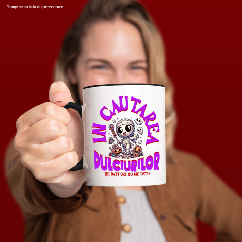 Cana Personalizata Diavol Drăguț cu Furca pentru Halloween | Micul Diavol Este Foarte Drăguț | Cadou Personalizat pentru Copii [1]