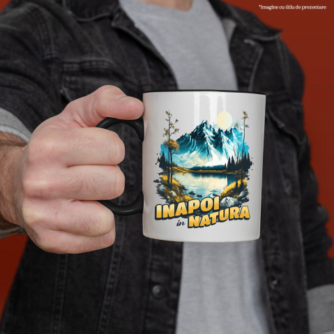 Cana Personalizata Tricou Personalizat Natură - „Înapoi în Aventură” | Cadouri pentru Exploratori [1]