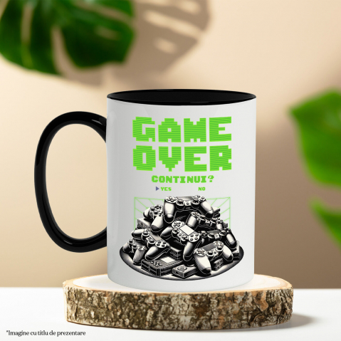 Cana Personalizata Game Over, Continui în Lumea Digitală - Cadou Personalizat Gamer [2]