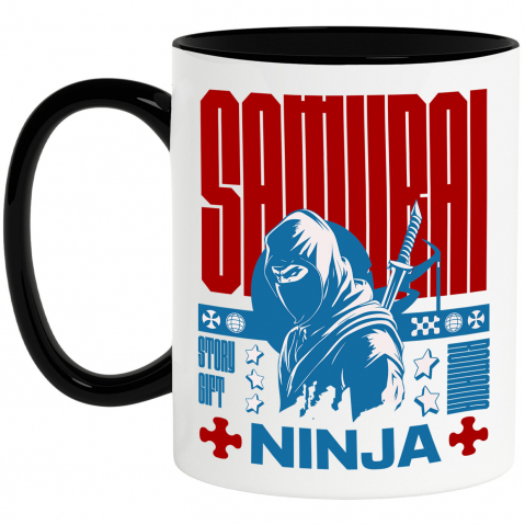 Razboinic - Cana Personalizata Cadouri personalizate – Ninja cu cagula și sabie, inspirat din filme cu spioni