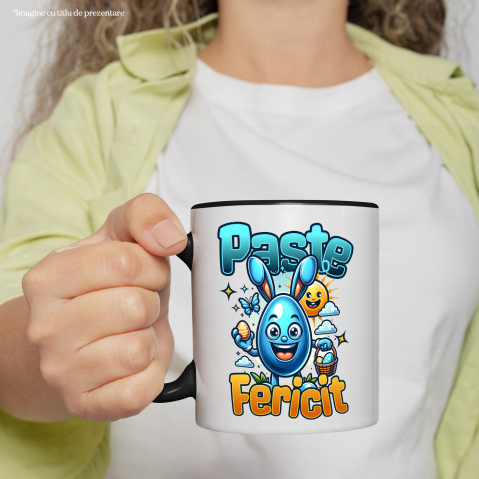 Cana Personalizata "Ou Albastru cu Urechi de Iepure - Cadou Paște pentru Copii" [1]