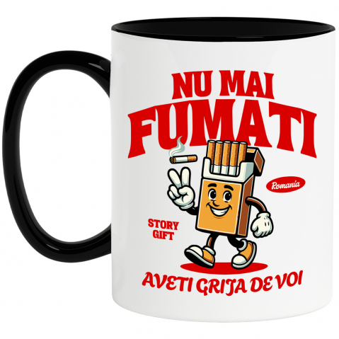 Mixed - Cana Personalizata Pachet de Țigări Personalizat cu Semnul Păcii și Mesaj Motivațional „Nu Mai Fumați, Aveți Grijă de Voi”