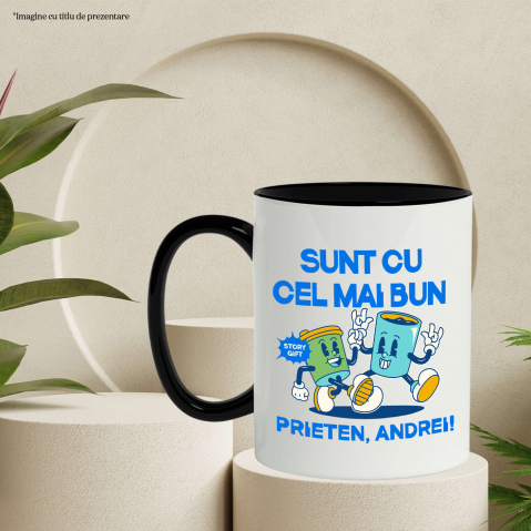Cana Personalizata Animatie Sef Birou Cu Cafea și Tigara - Cadouri Personalizate pentru Familie, Copii, Tati și Prieteni [2]