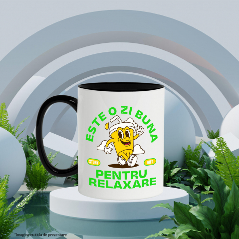 Cana Personalizata „Pahar de Suc Vesel cu Pai - Cadou Relaxare pentru Familie și Copii” [2]