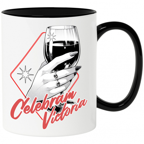 Bauturi - Cana Personalizata „Pahar De Vin Personalizat „Celebram Victoria” – Cadou Elegant pentru Femei și Petreceri”