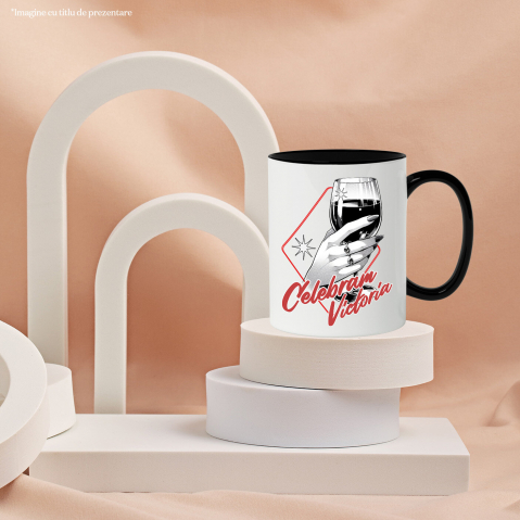 Cana Personalizata „Pahar De Vin Personalizat „Celebram Victoria” – Cadou Elegant pentru Femei și Petreceri” [2]