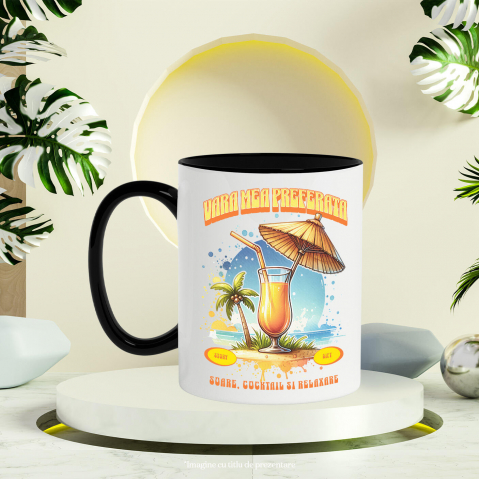 Cana Personalizata „Pahar Fresh Portocale Pe Nisip - Cadou Perfect Pentru Vara Ta Preferată” [2]