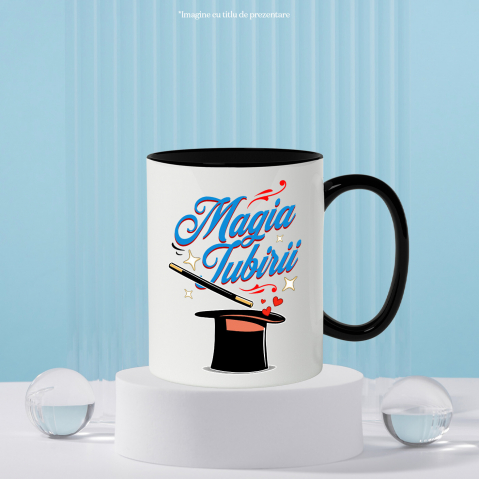 Cana Personalizata Pălărie de Magician cu Mesaj „Magia Iubirii” – Cadou Romantic Personalizat pentru Valentine's Day [2]